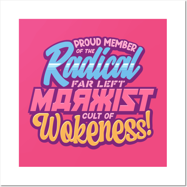 Radical Far Left Marxist Cult of Wokeness - original - dark Wall Art by JackCouvela